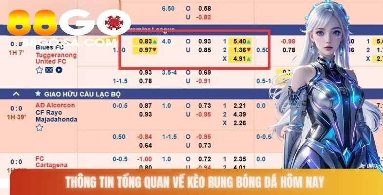 Thông tin tổng quan về Kèo Rung 88GO bóng đá hôm nay